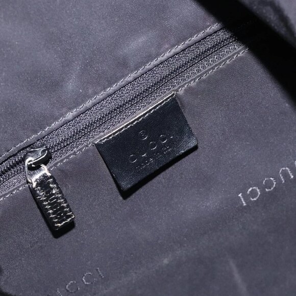 GUCCI Shoulder Bag Nylon Black Silver 001 1955 Auth - Picture 14 of 16